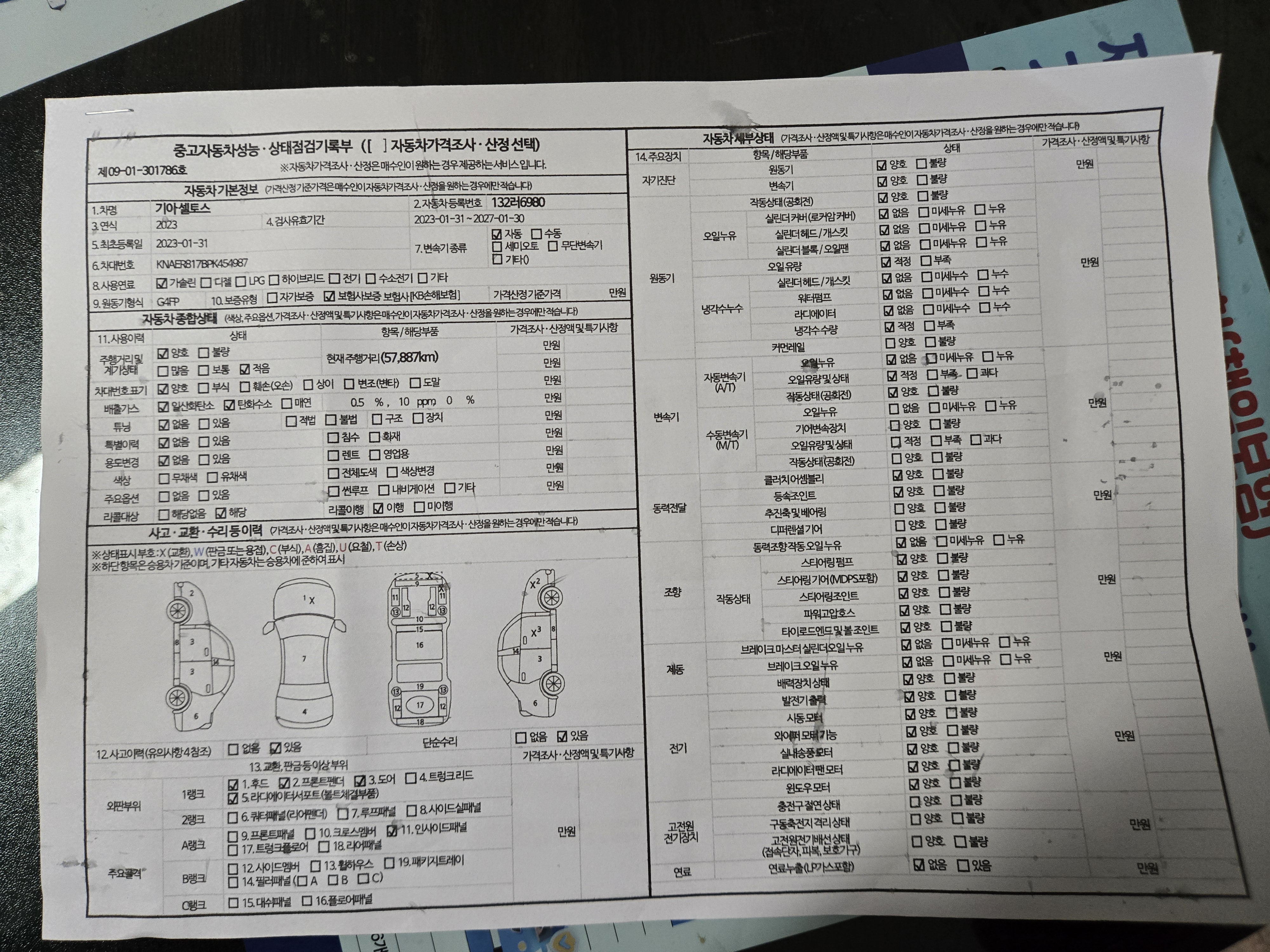 Основная информация и общее состояние / история аварий и ремонтов