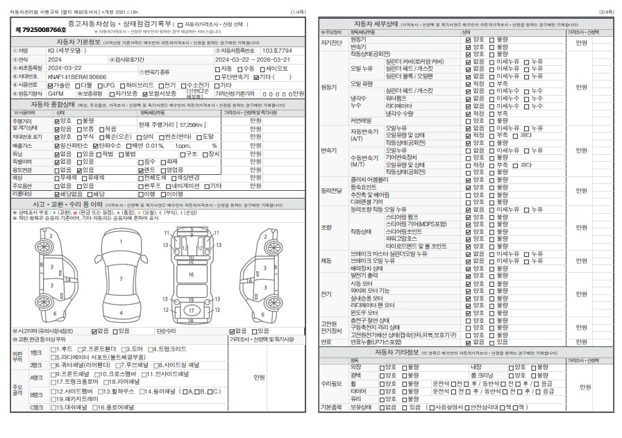 Основная информация и общее состояние / история аварий и ремонтов