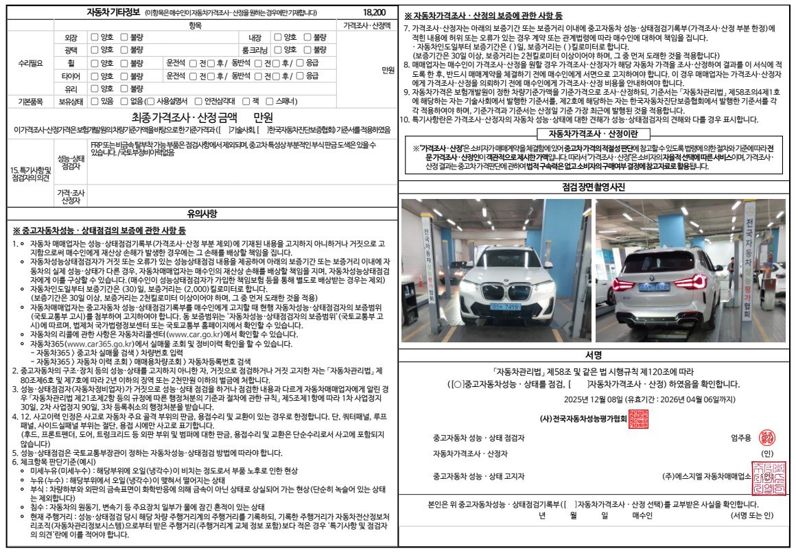 Детальное состояние автомобиля