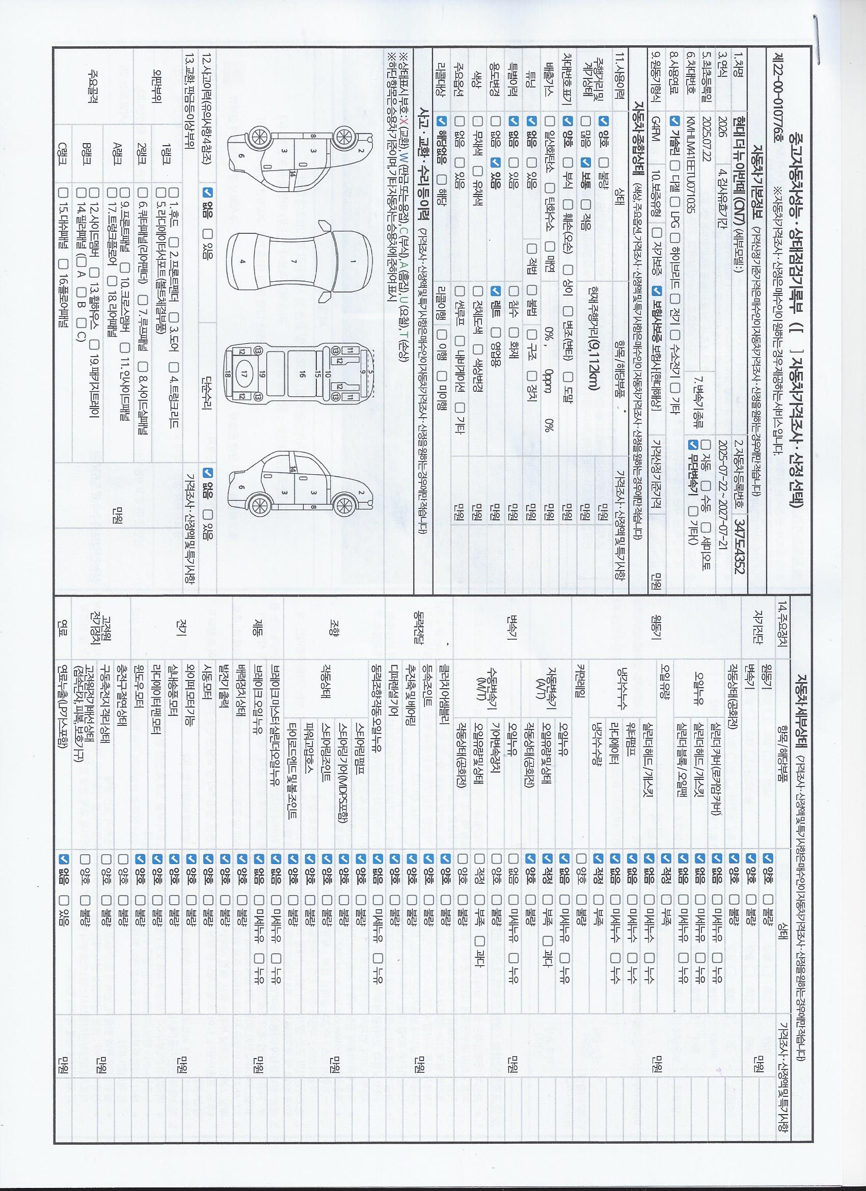 Основная информация и общее состояние / история аварий и ремонтов