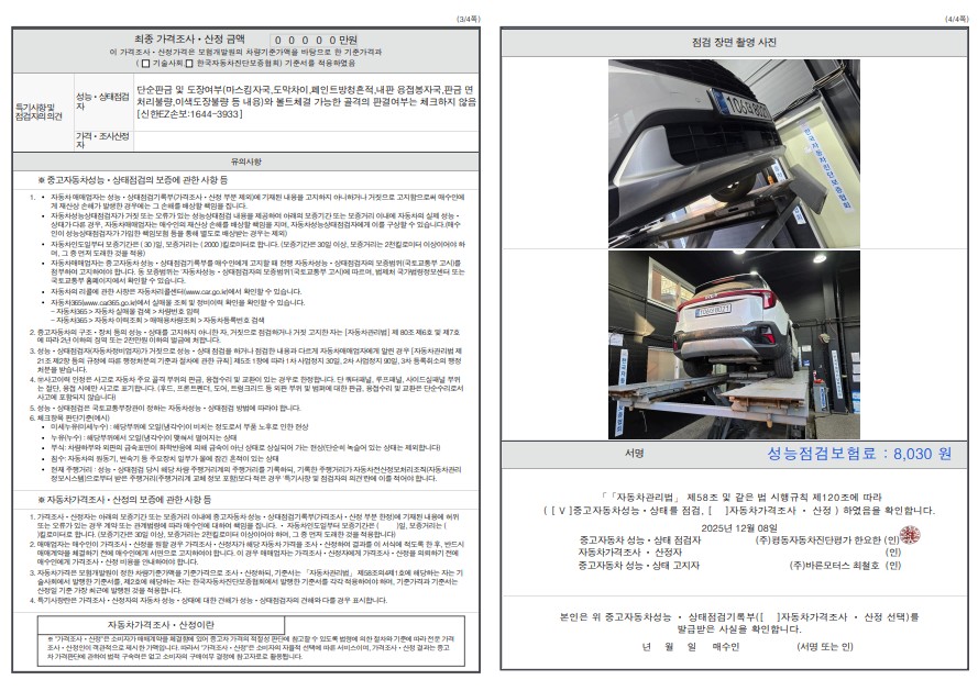 Детальное состояние автомобиля