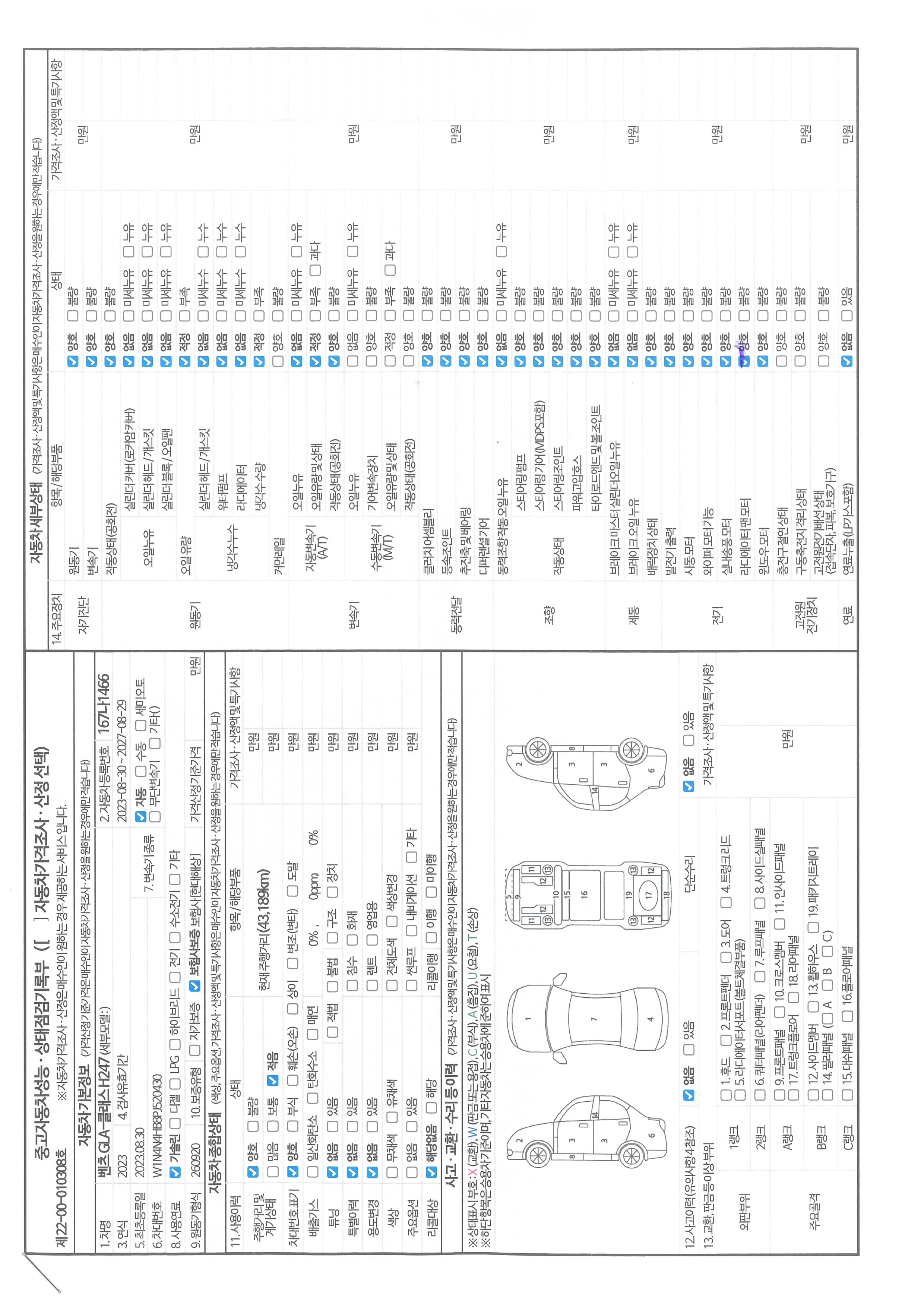 Основная информация и общее состояние / история аварий и ремонтов