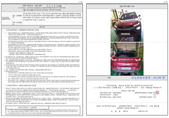 Детальное состояние автомобиля