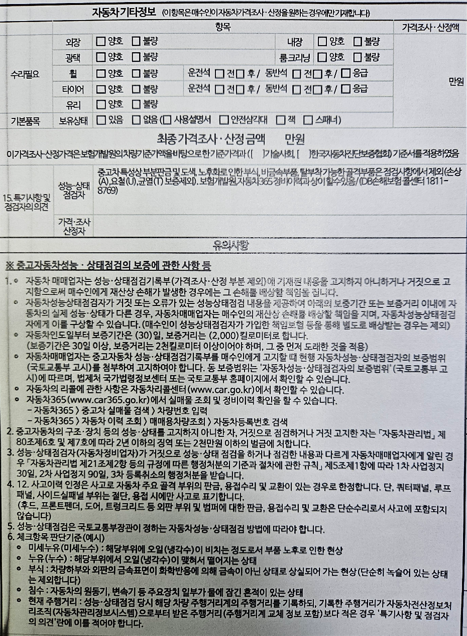 Подробное состояние автомобиля и другая информация
