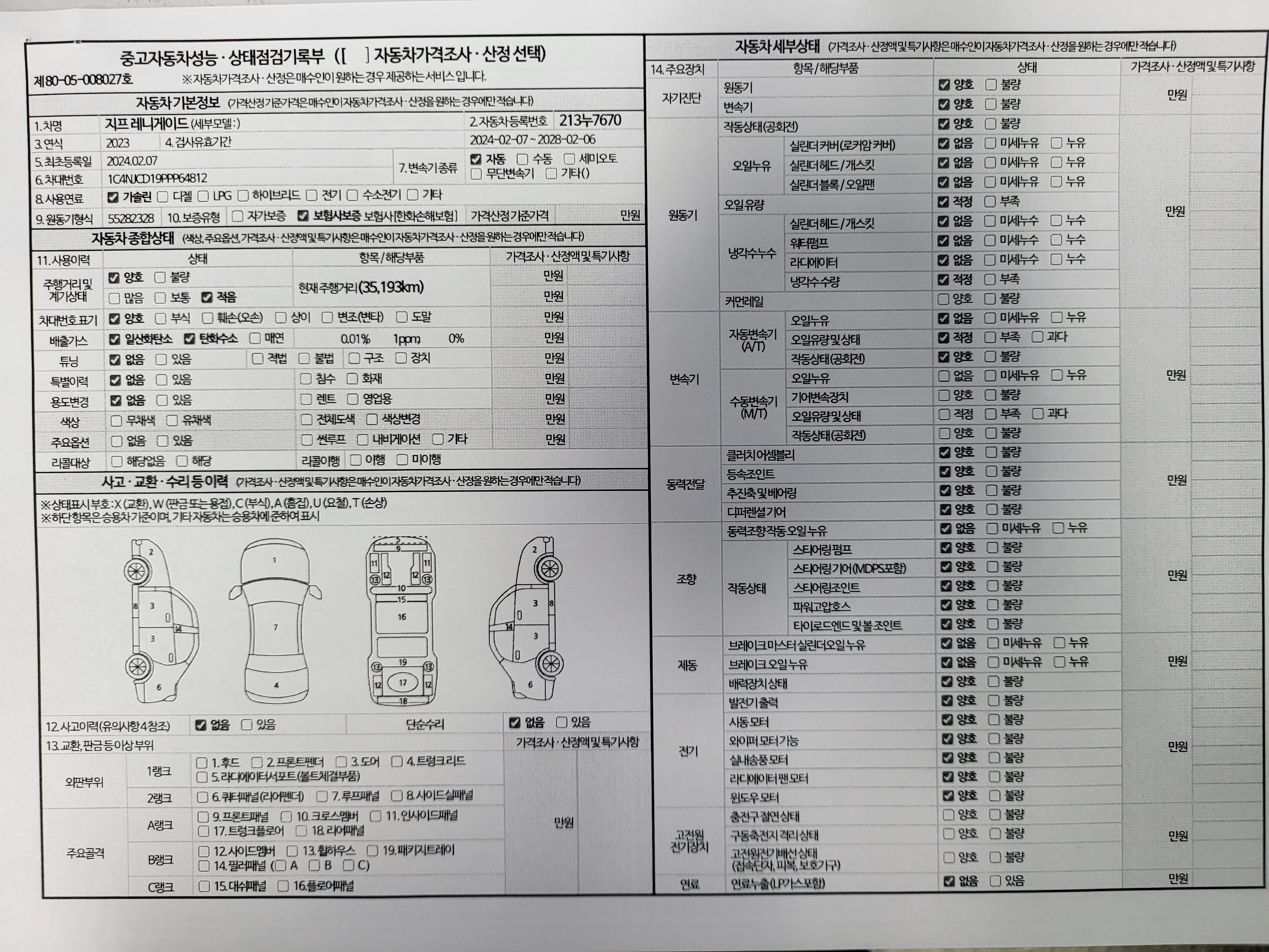 Основная информация и общее состояние / история аварий и ремонтов
