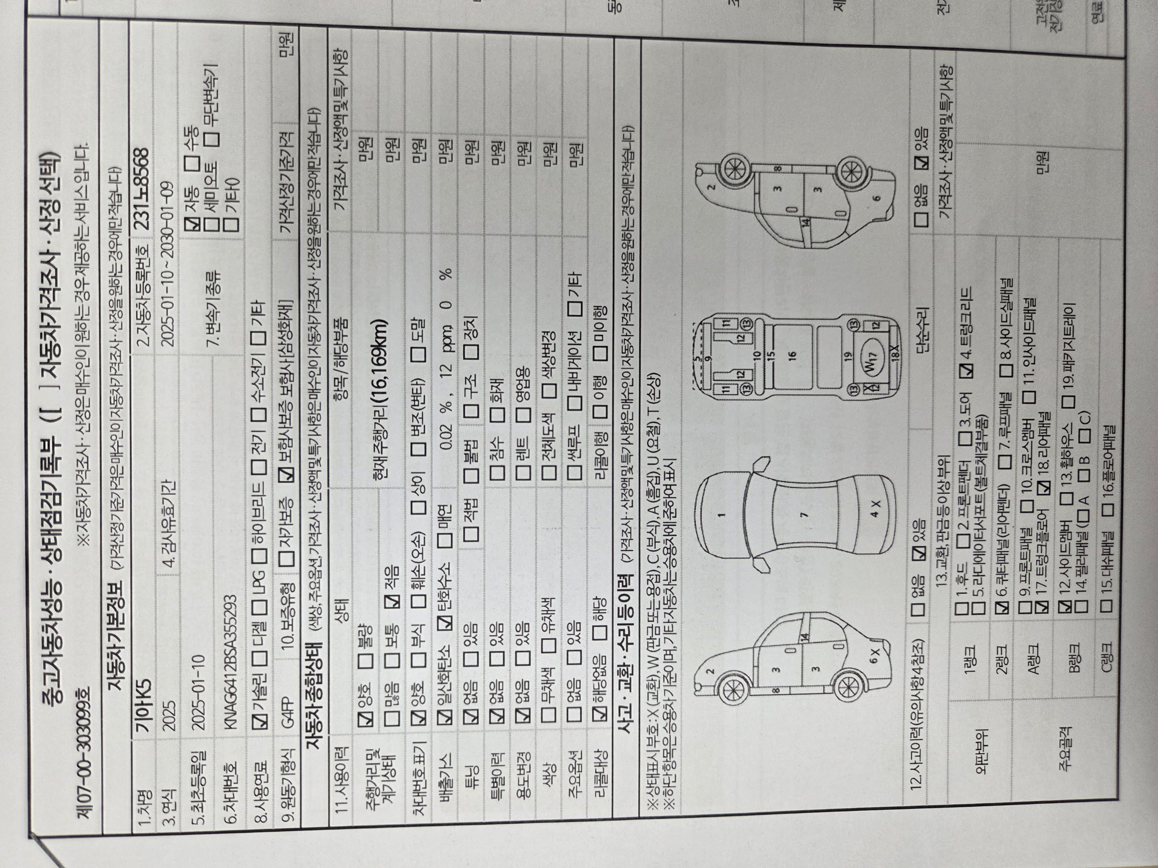 Основная информация и общее состояние / история аварий и ремонтов