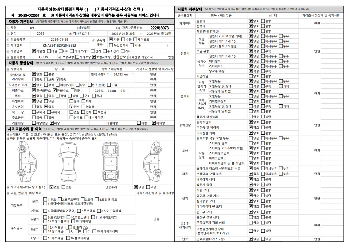 Основная информация и общее состояние / история аварий и ремонтов