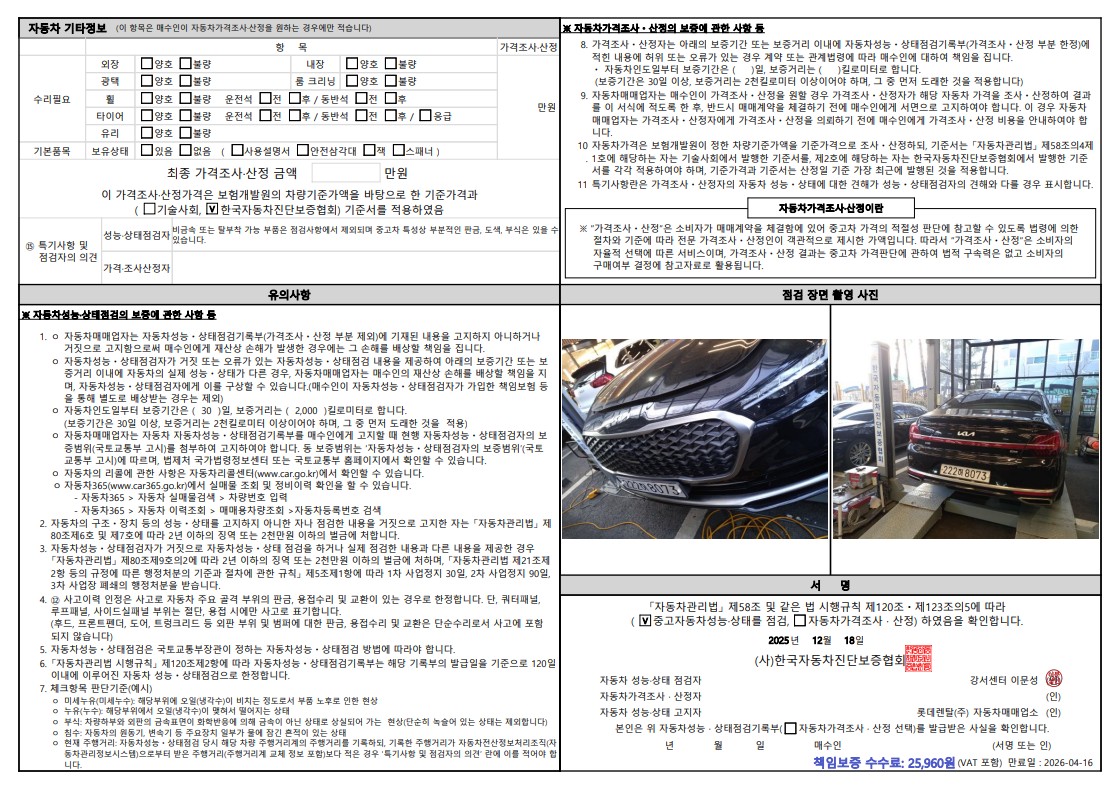 Детальное состояние автомобиля