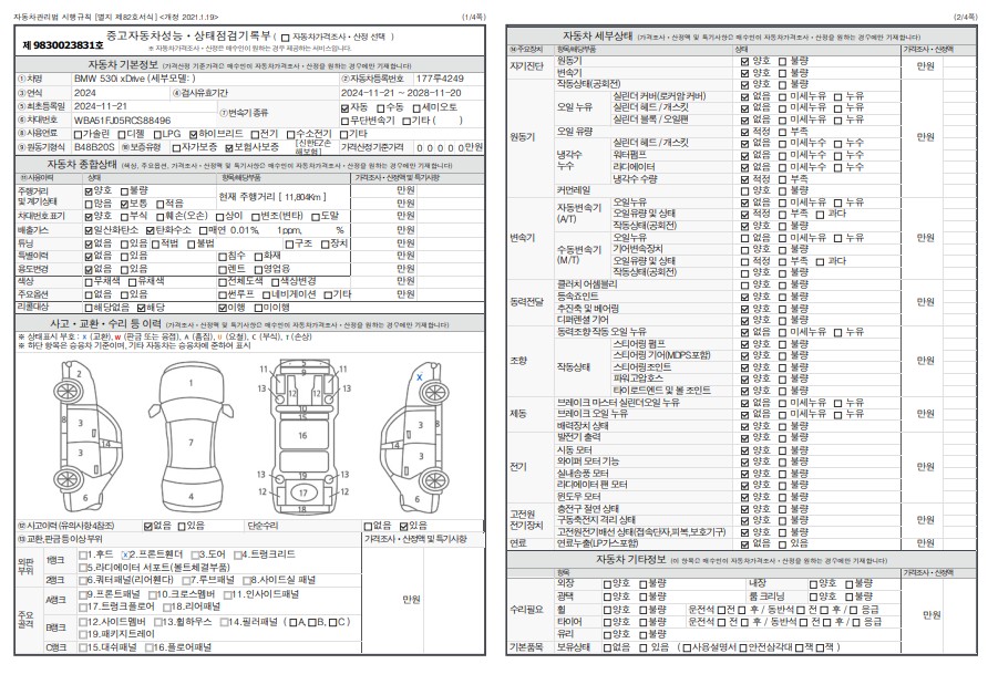 Основная информация и общее состояние / история аварий и ремонтов