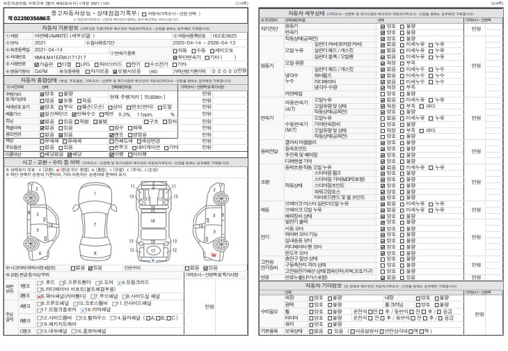 Основная информация и общее состояние / история аварий и ремонтов