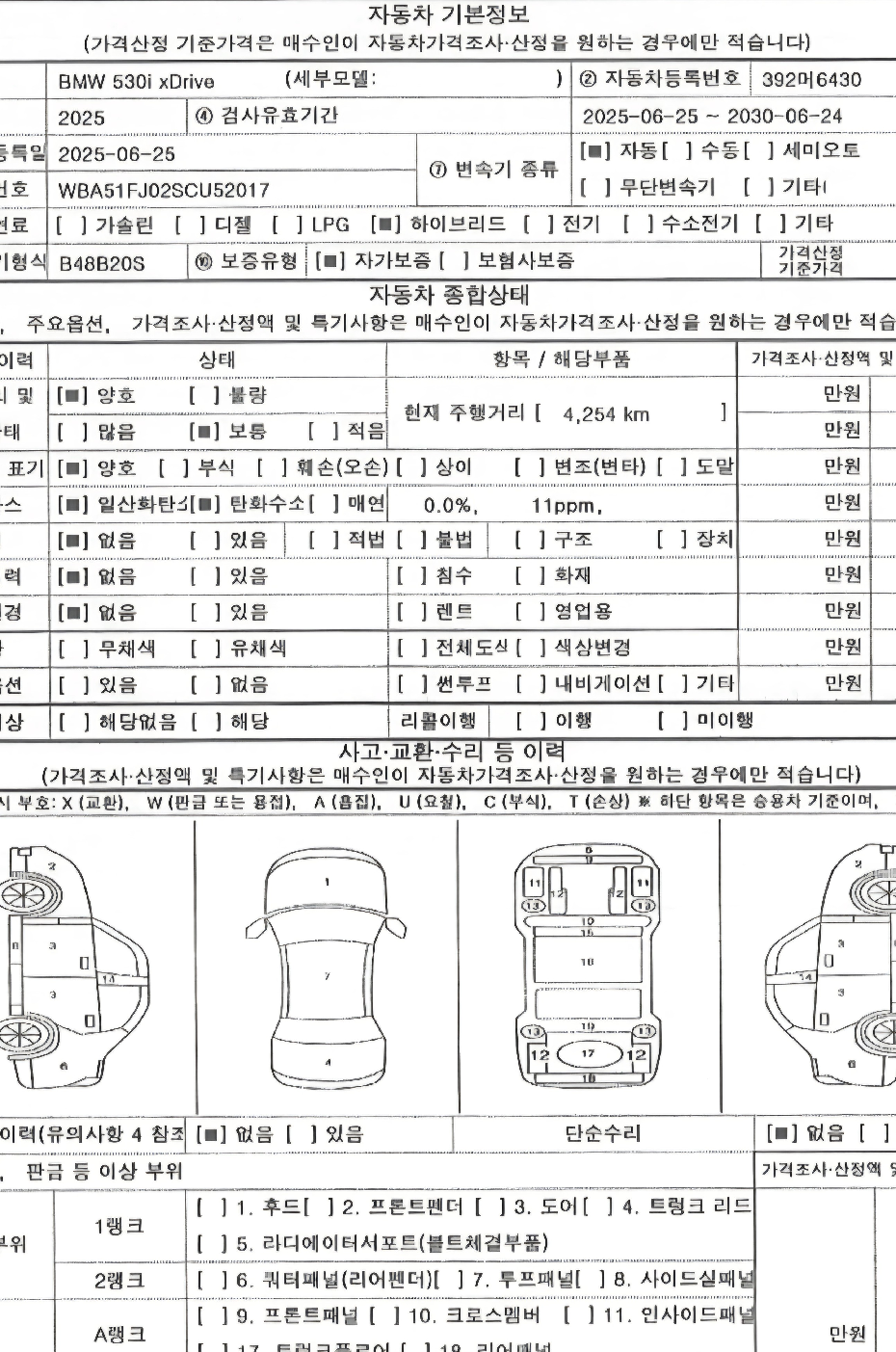 Основная информация и общее состояние / история аварий и ремонтов