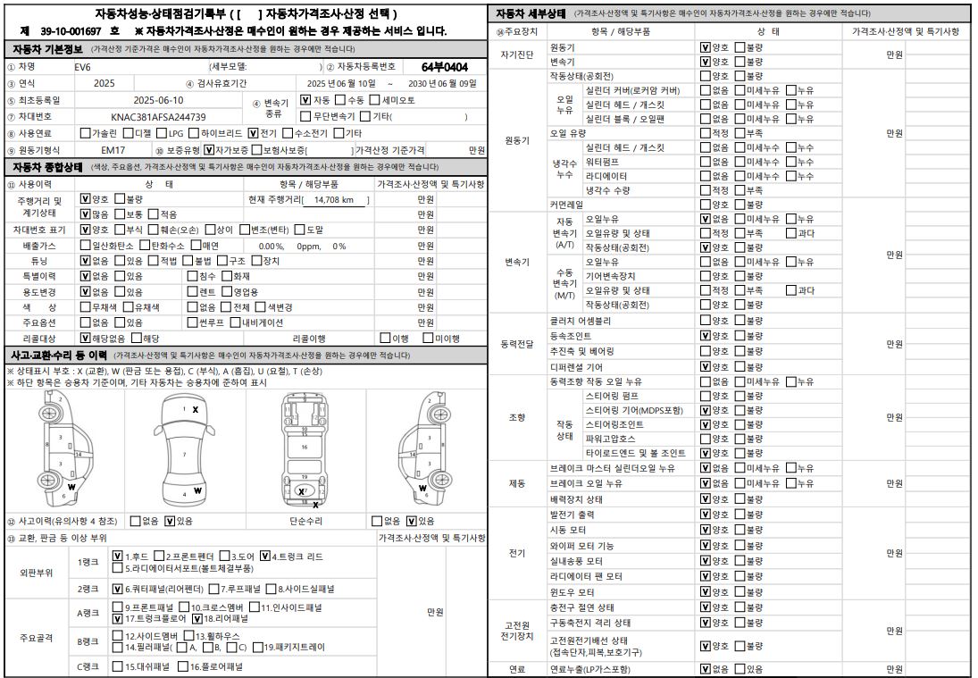 Основная информация и общее состояние / история аварий и ремонтов