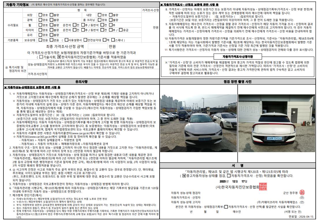 Детальное состояние автомобиля