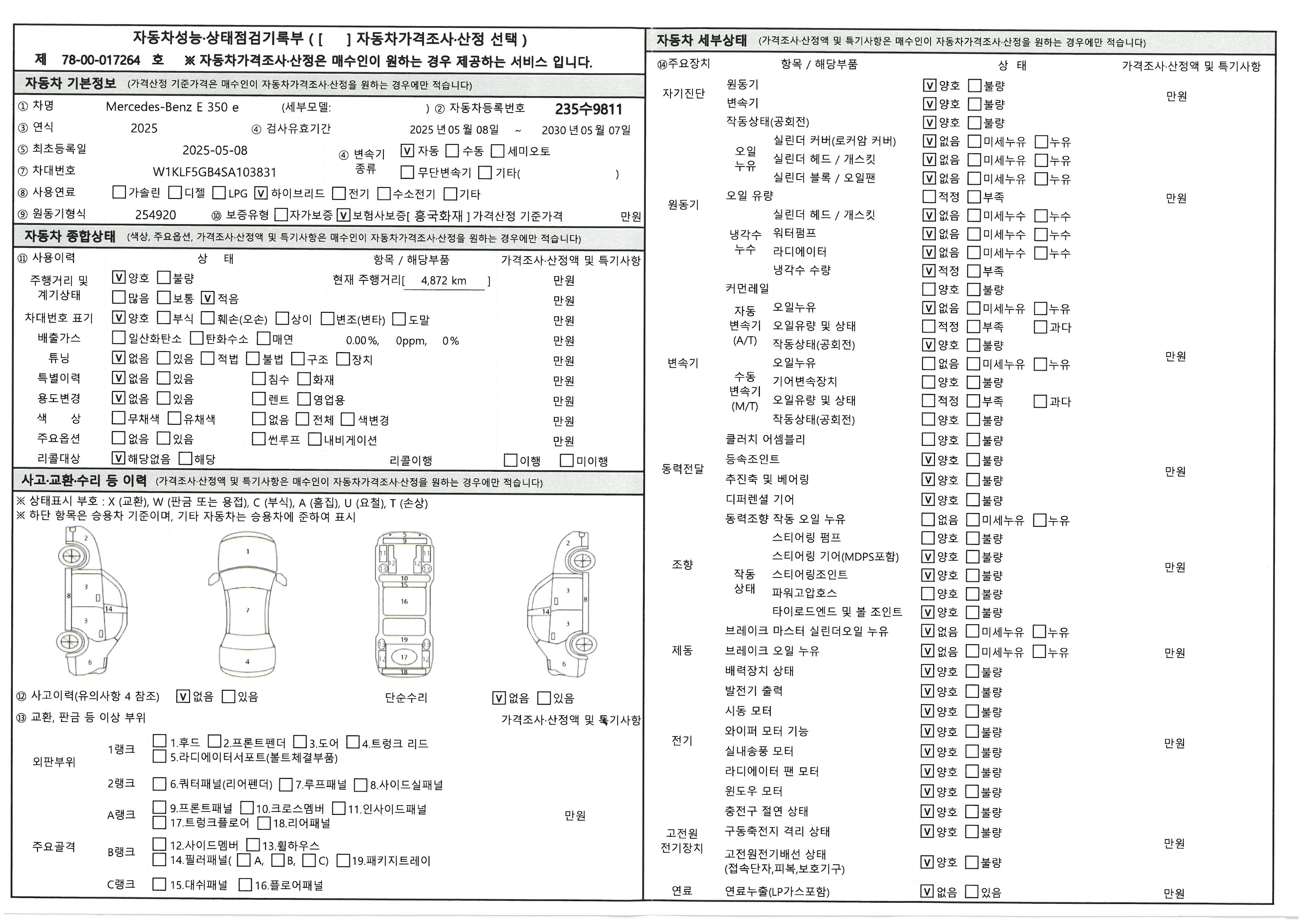 Основная информация и общее состояние / история аварий и ремонтов