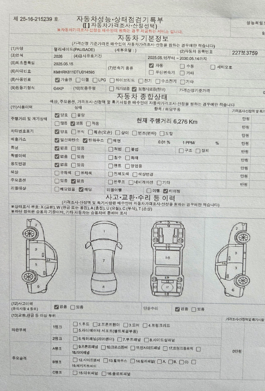 Основная информация и общее состояние / история аварий и ремонтов