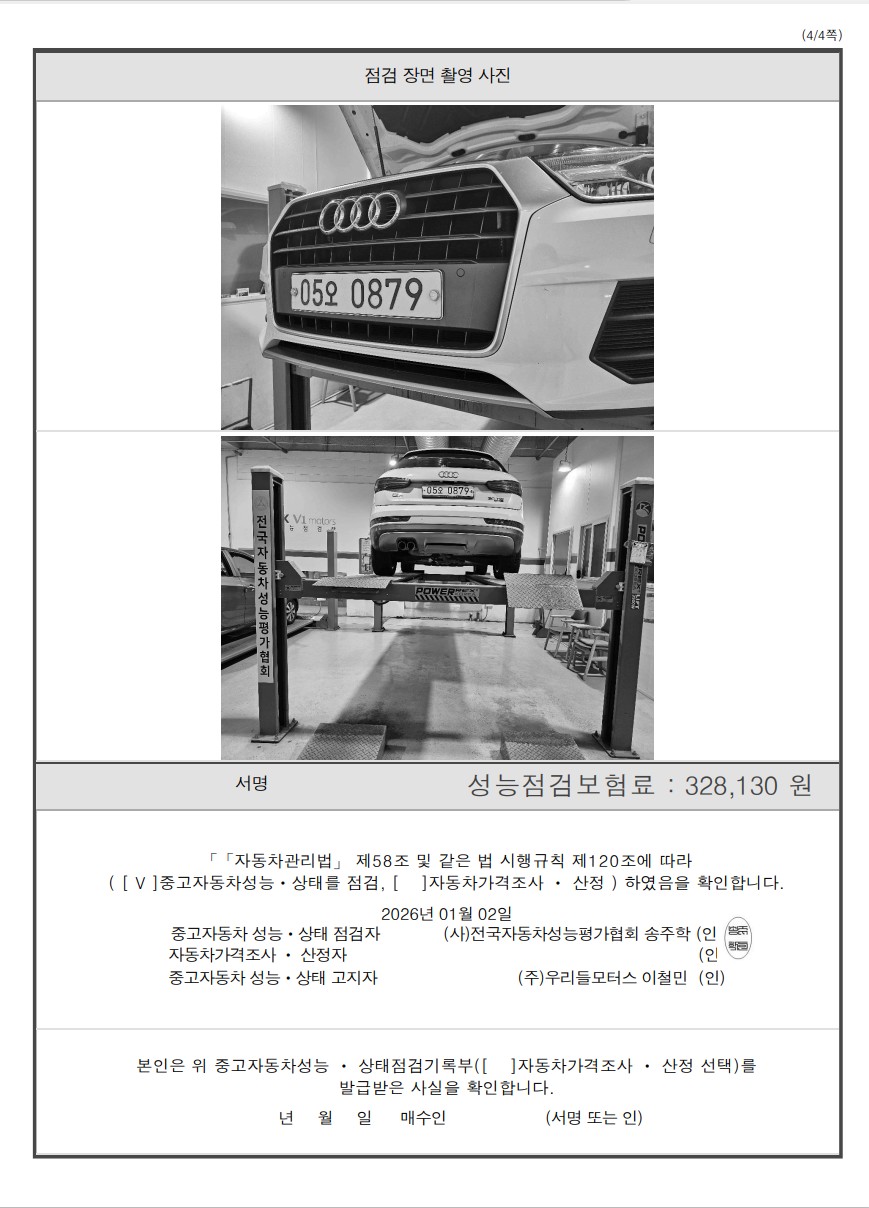 Фотографии, сделанные во время проверки, подписи