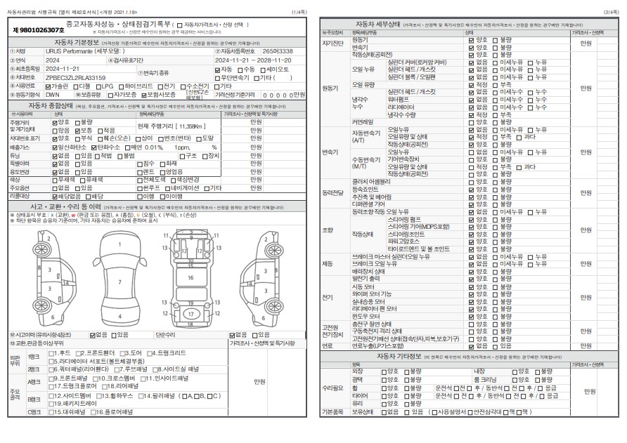Основная информация и общее состояние / история аварий и ремонтов