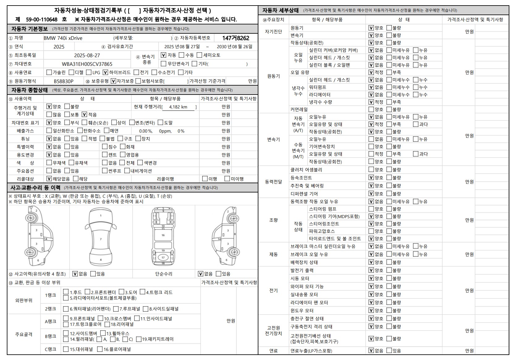 Основная информация и общее состояние / история аварий и ремонтов