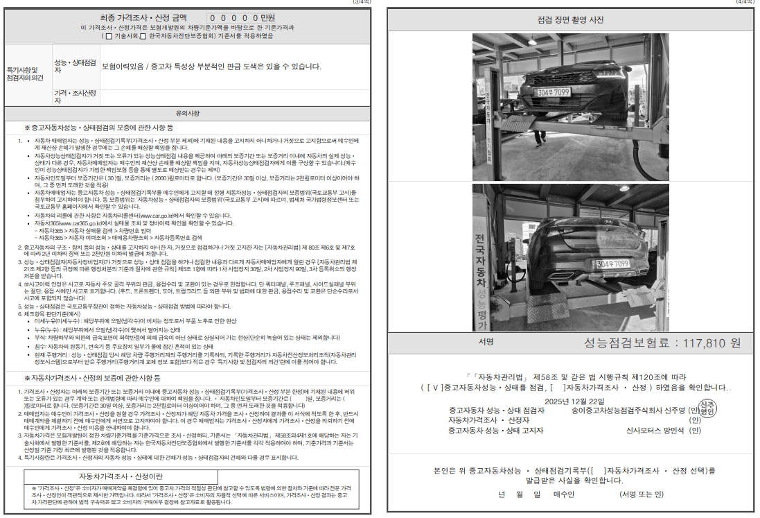 Детальное состояние автомобиля