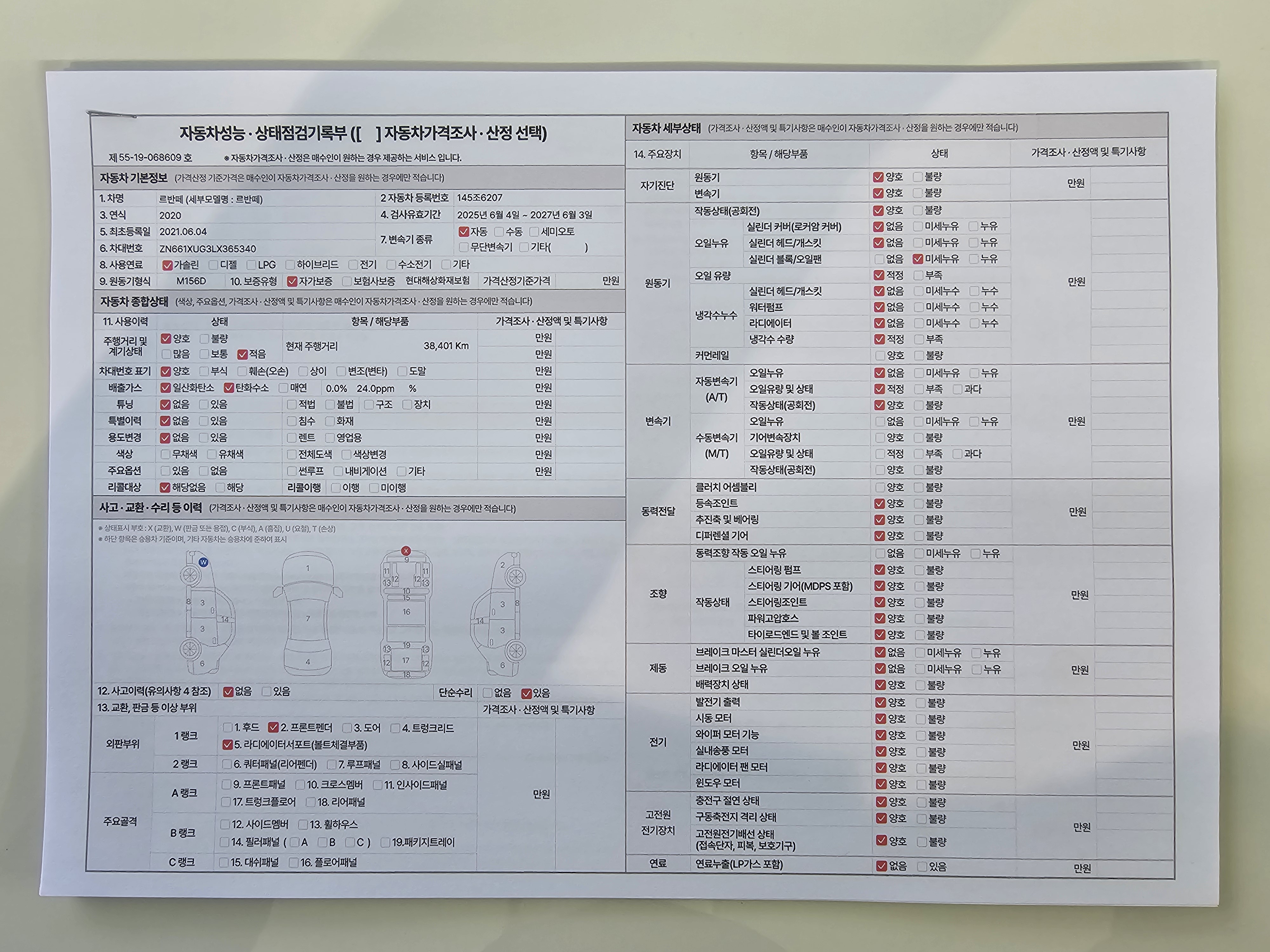 Основная информация и общее состояние / история аварий и ремонтов