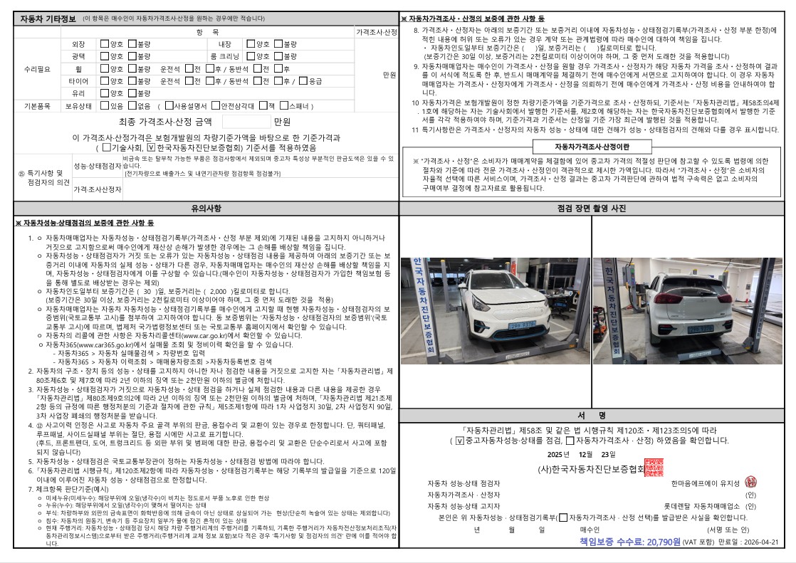 Детальное состояние автомобиля
