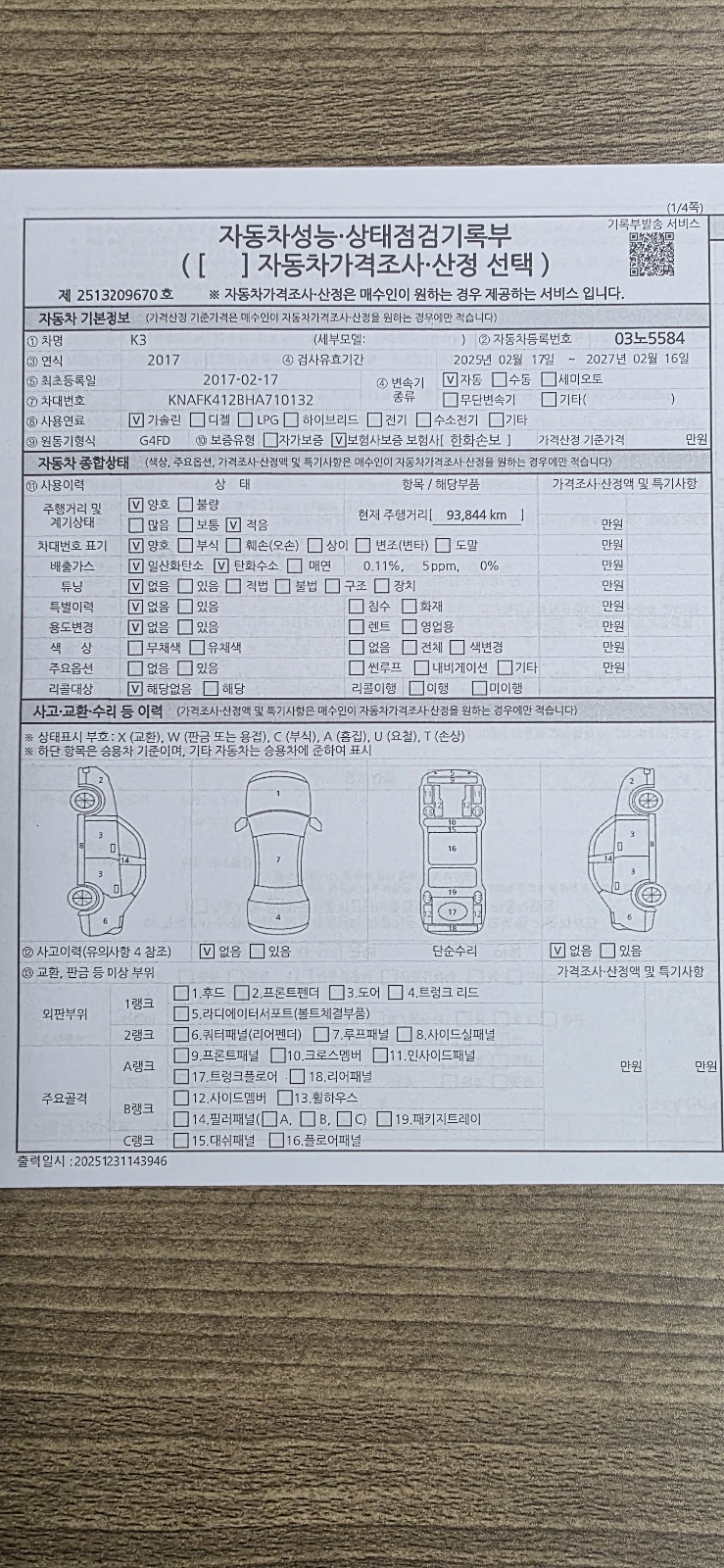 Основная информация и общее состояние / история аварий и ремонтов