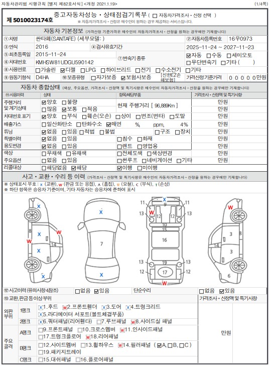 Основная информация и общее состояние / история аварий и ремонтов