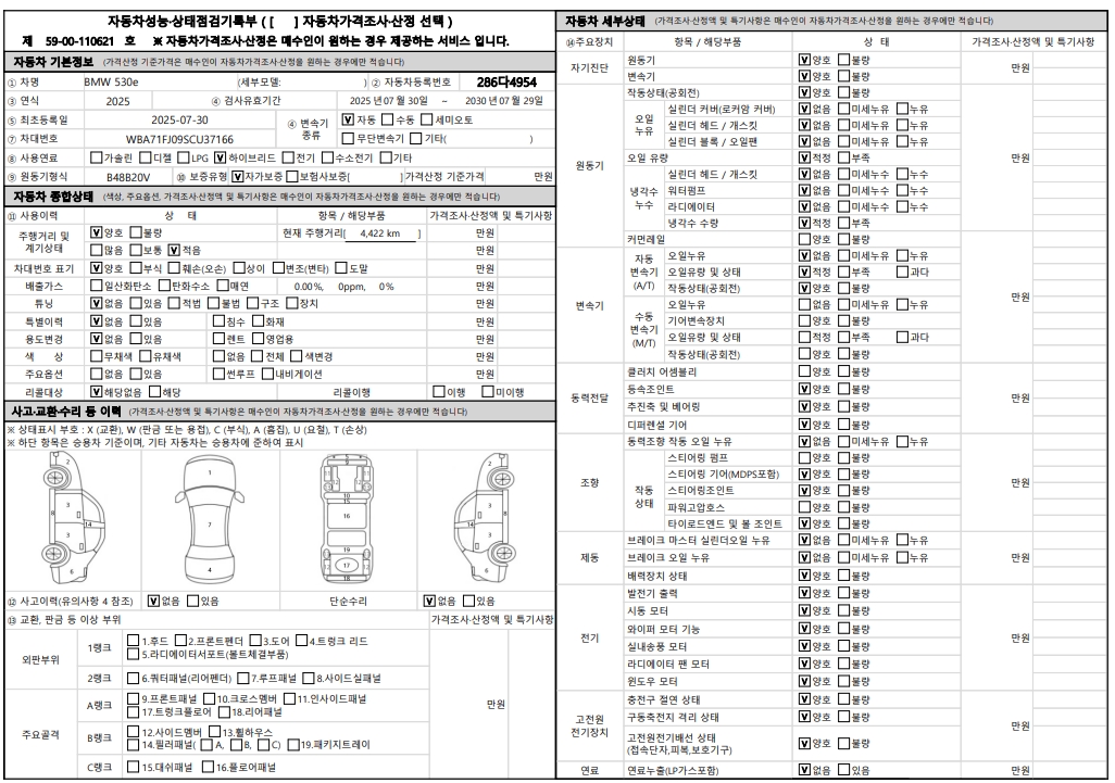 Основная информация и общее состояние / история аварий и ремонтов