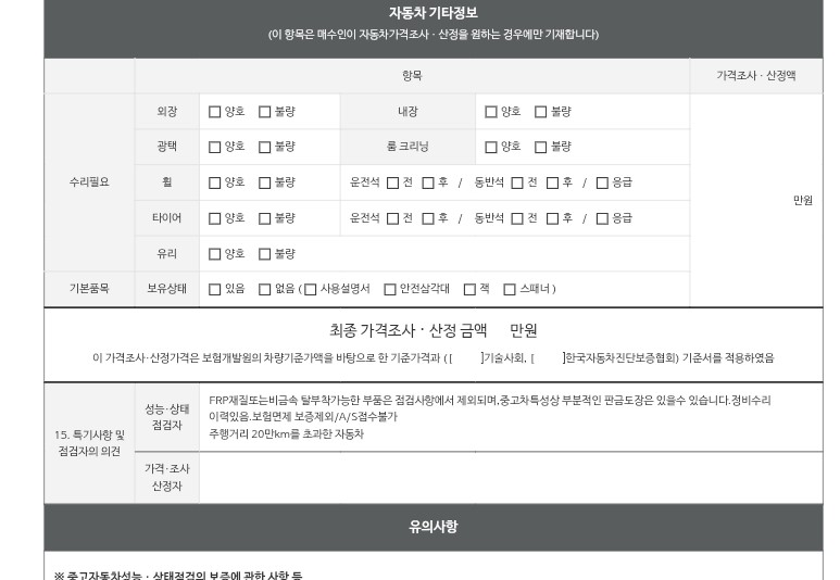 Подробное состояние автомобиля и другая информация