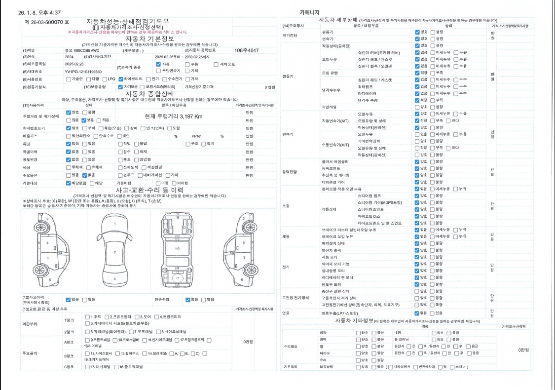 Основная информация и общее состояние / история аварий и ремонтов