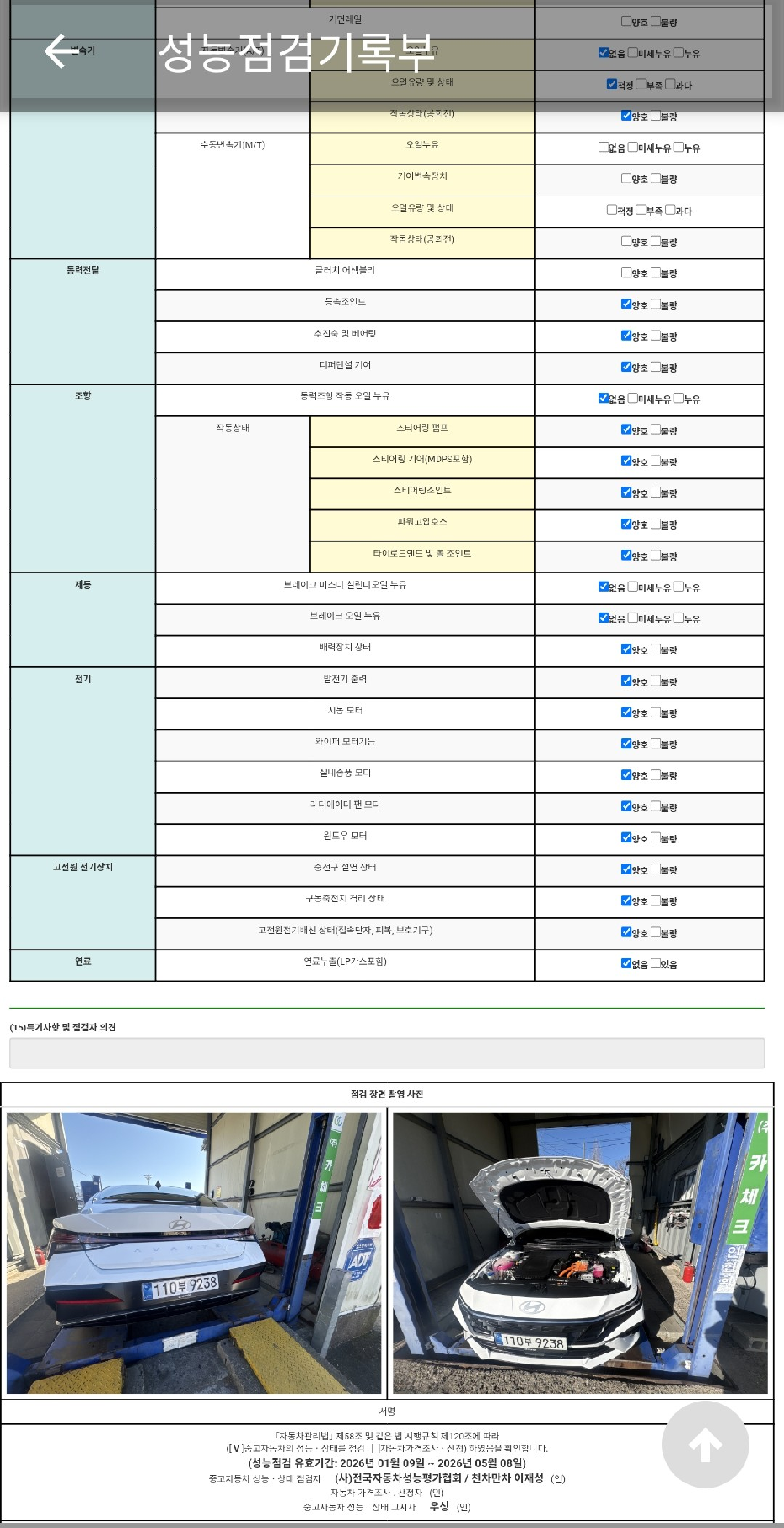 Детальное состояние автомобиля