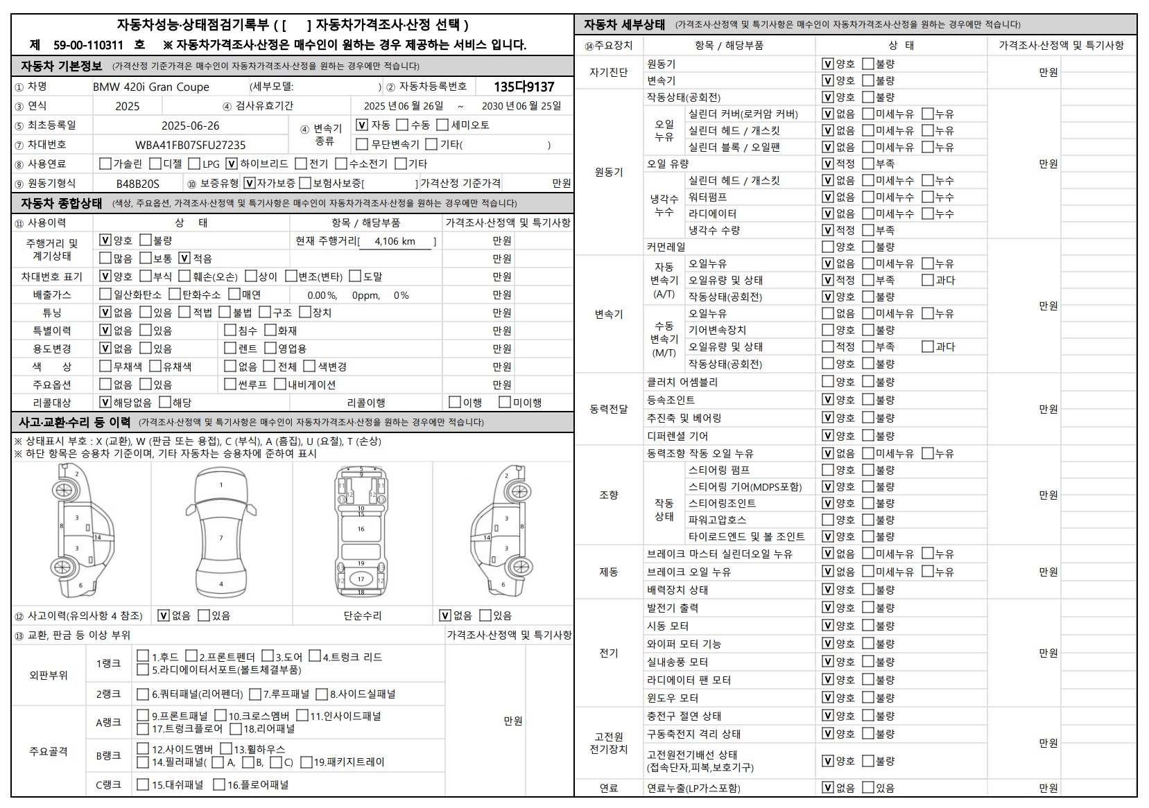Основная информация и общее состояние / история аварий и ремонтов