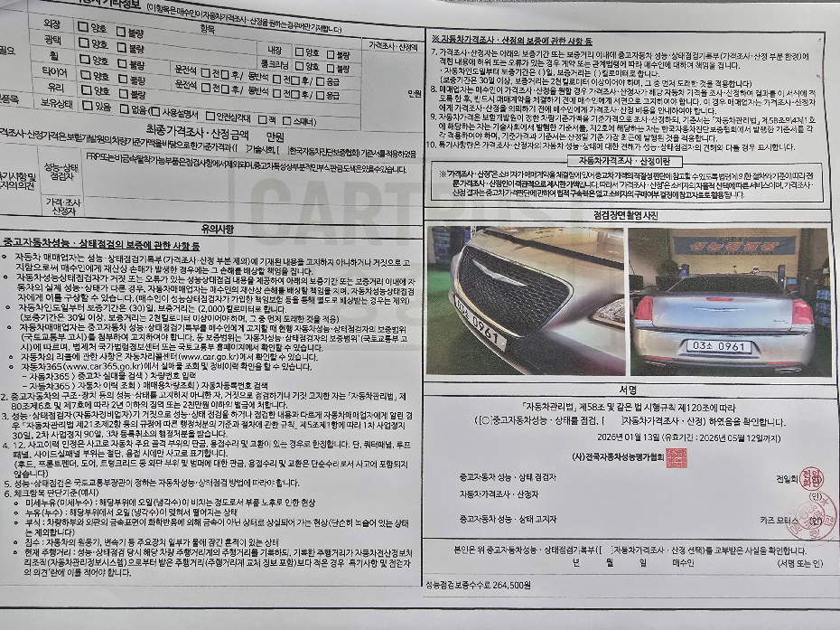 Детальное состояние автомобиля