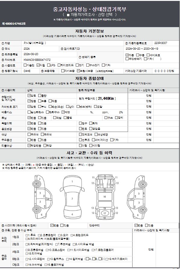 Основная информация и общее состояние / история аварий и ремонтов