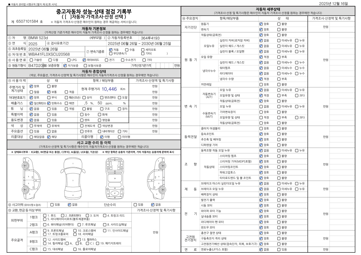 Основная информация и общее состояние / история аварий и ремонтов