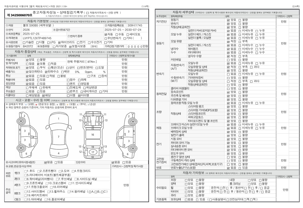 Основная информация и общее состояние / история аварий и ремонтов