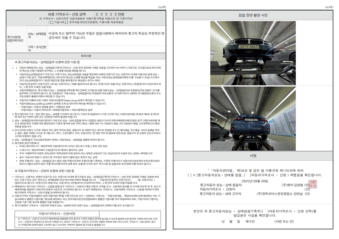 Детальное состояние автомобиля