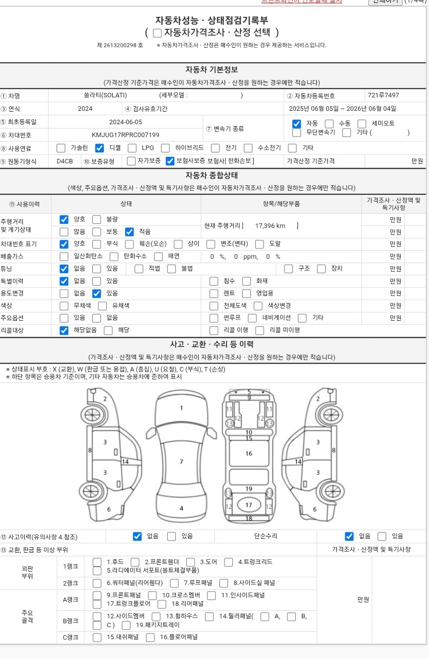Основная информация и общее состояние / история аварий и ремонтов