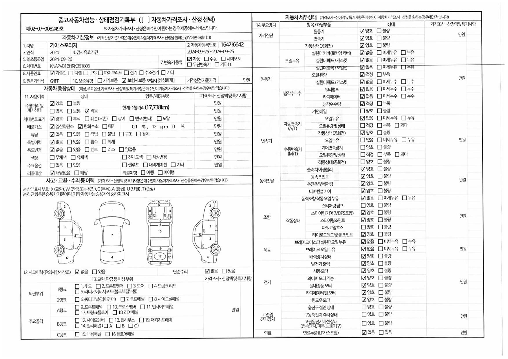 Основная информация и общее состояние / история аварий и ремонтов