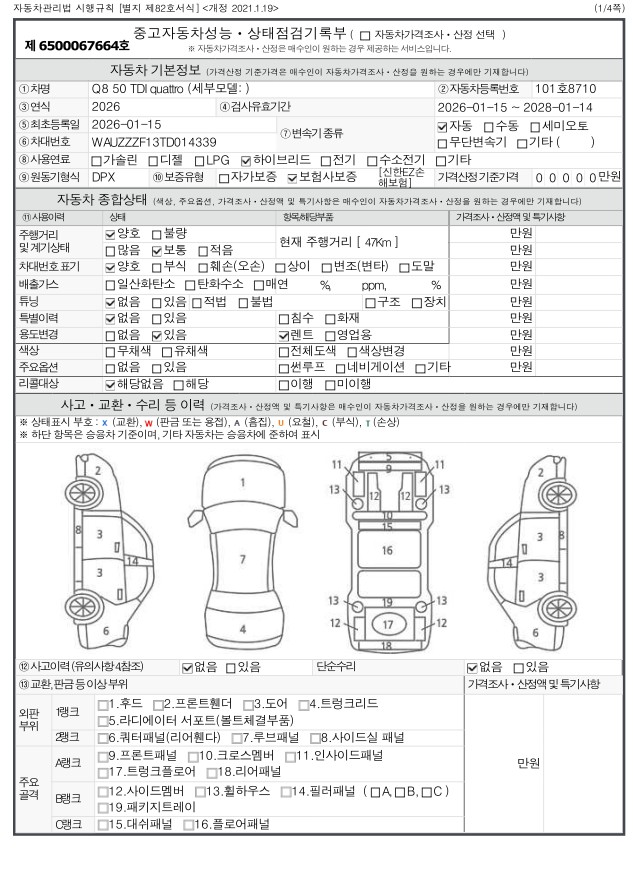 Основная информация и общее состояние / история аварий и ремонтов
