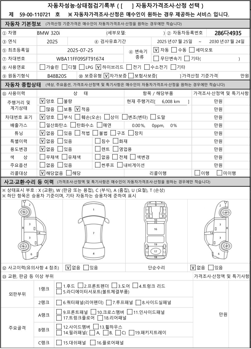 Основная информация и общее состояние / история аварий и ремонтов