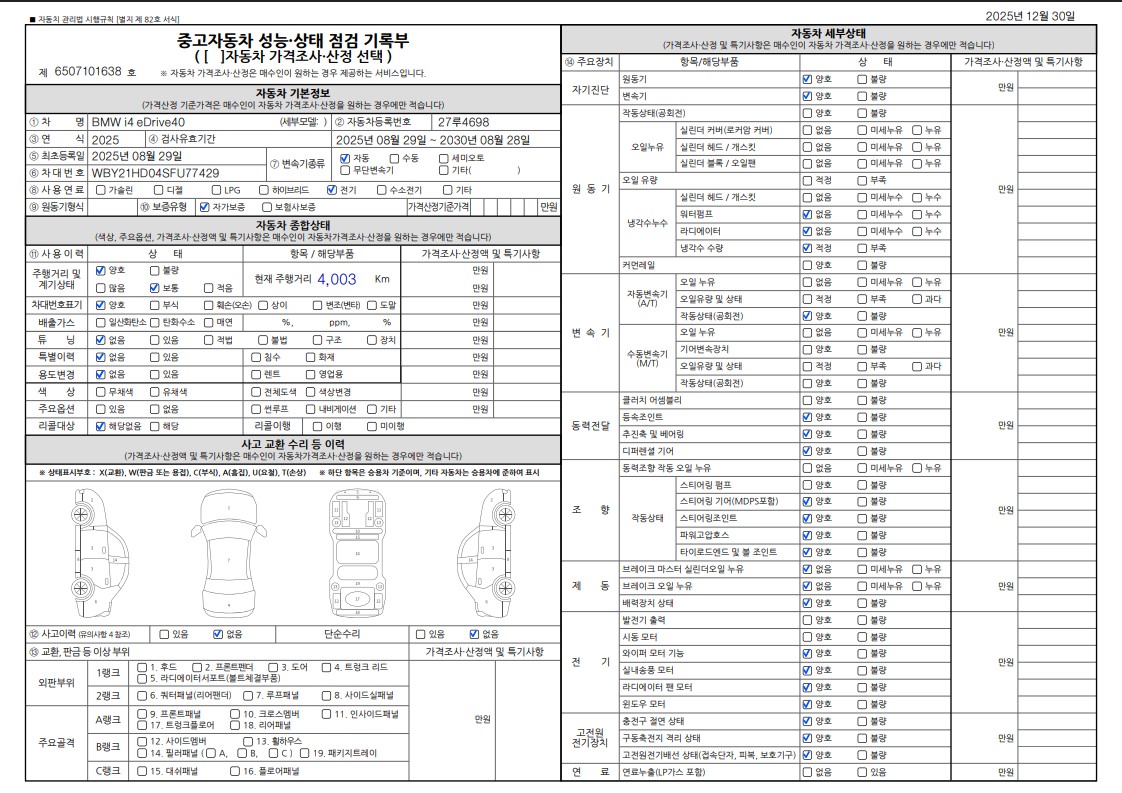 Основная информация и общее состояние / история аварий и ремонтов