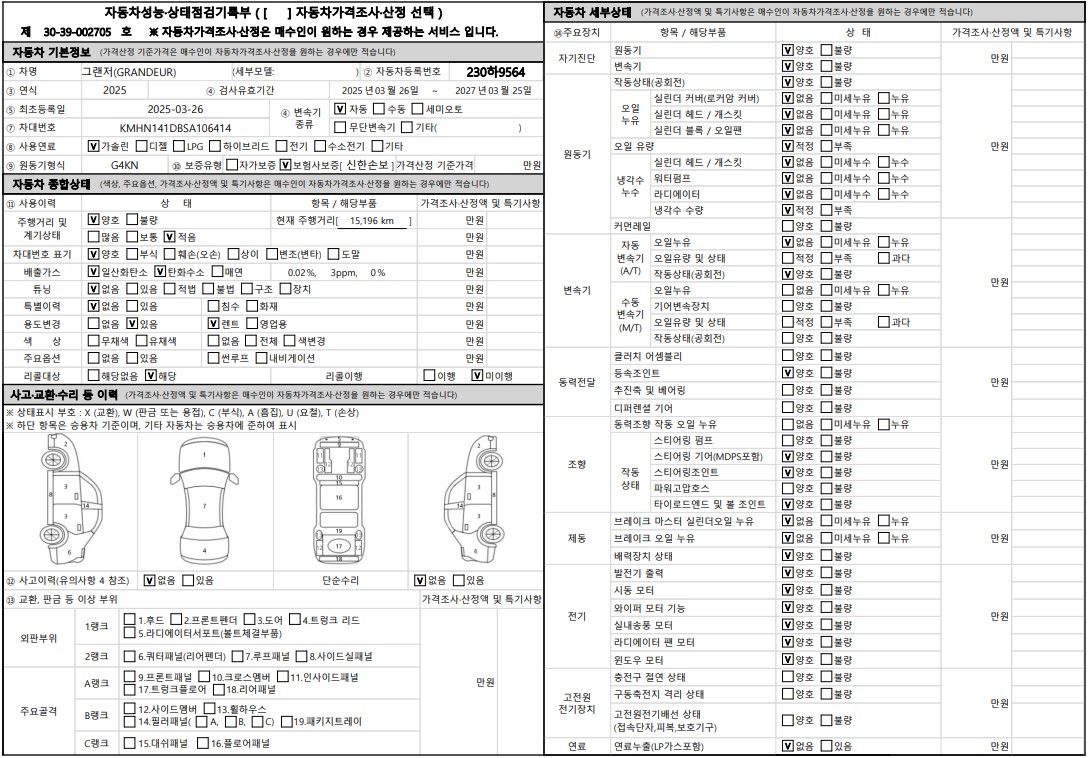 Основная информация и общее состояние / история аварий и ремонтов
