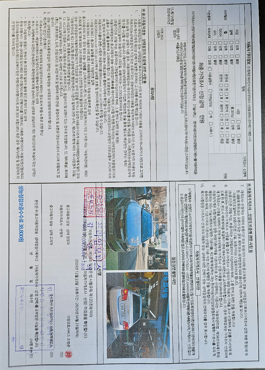 Детальное состояние автомобиля