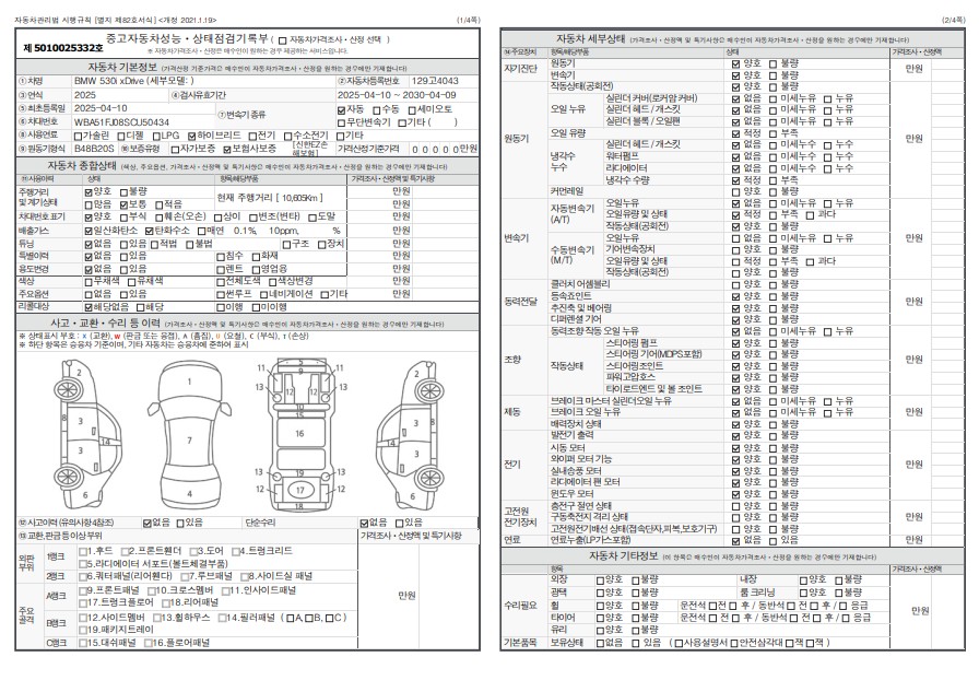 Основная информация и общее состояние / история аварий и ремонтов