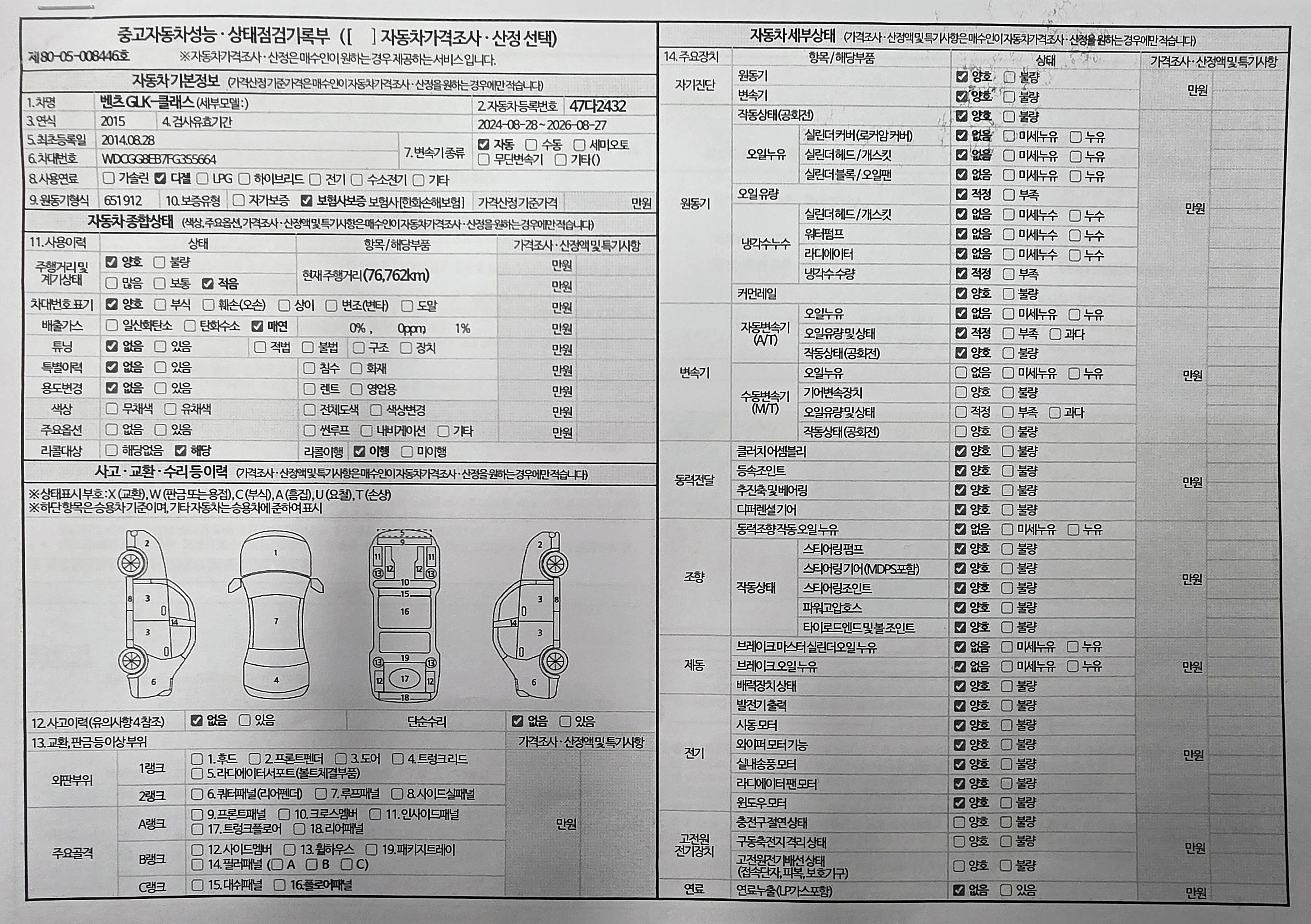 Основная информация и общее состояние / история аварий и ремонтов