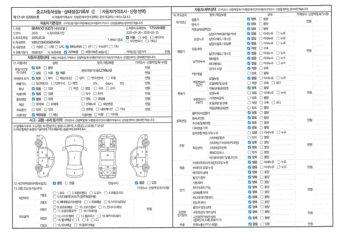 Основная информация и общее состояние / история аварий и ремонтов