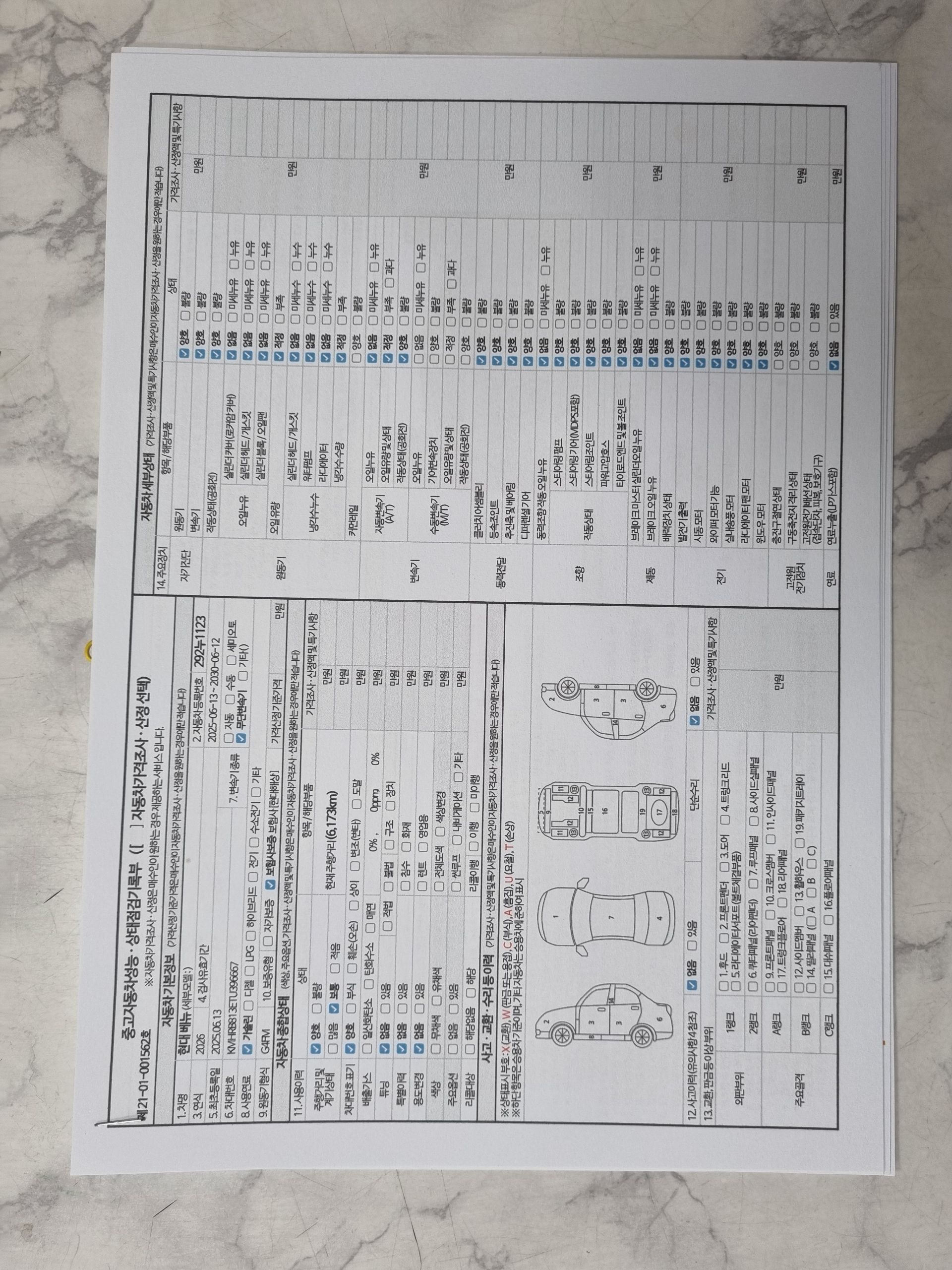 Основная информация и общее состояние / история аварий и ремонтов