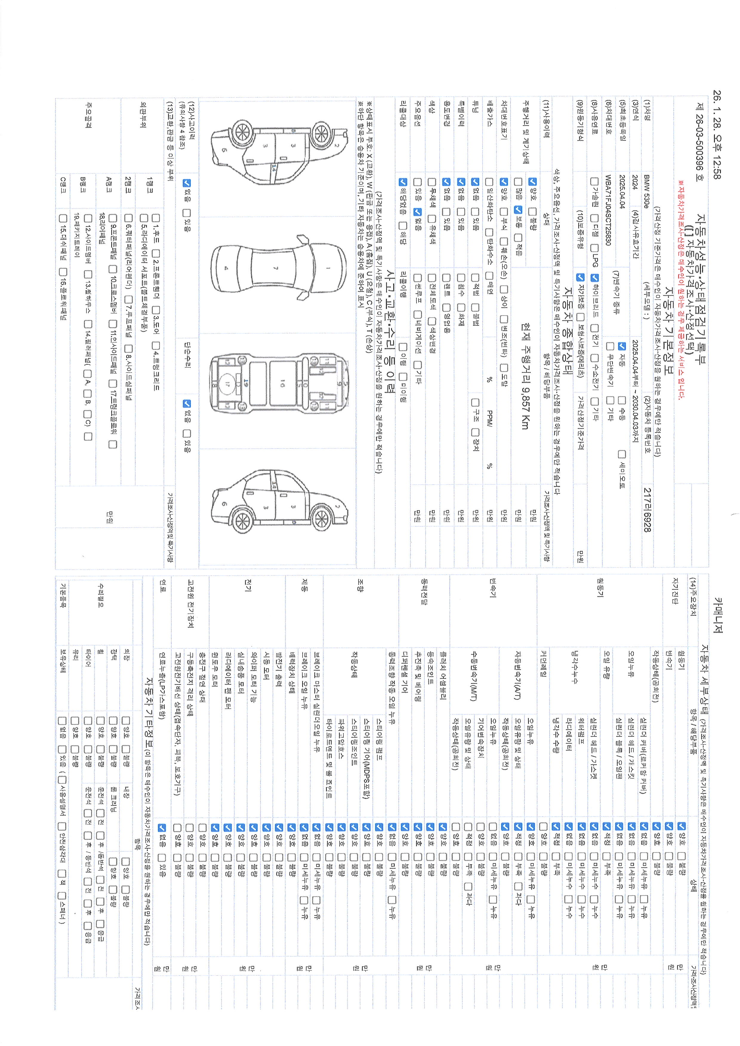 Основная информация и общее состояние / история аварий и ремонтов