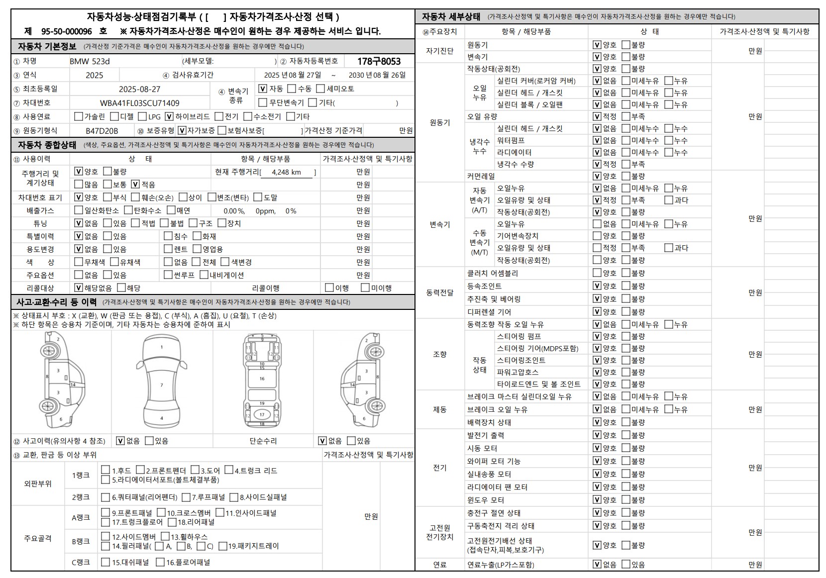 Основная информация и общее состояние / история аварий и ремонтов